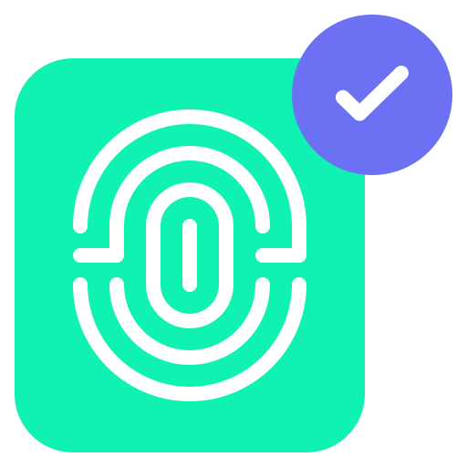 biometrische toegang Generic color fill icoon