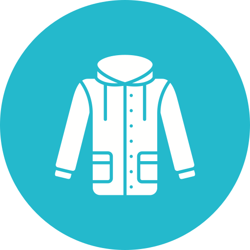 płaszcz przeciwdeszczowy Generic color fill ikona