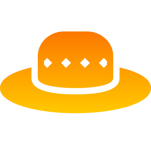słomiany kapelusz Generic gradient fill ikona