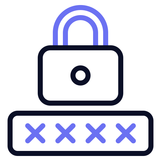 mot de passe sécurisé Generic color outline Icône