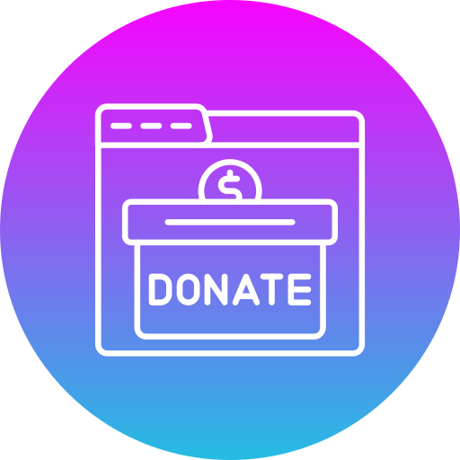 donazione online Generic gradient fill icona
