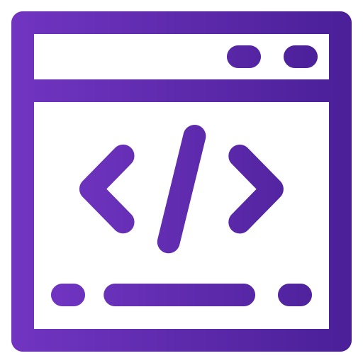 Web programming Generic gradient outline icon