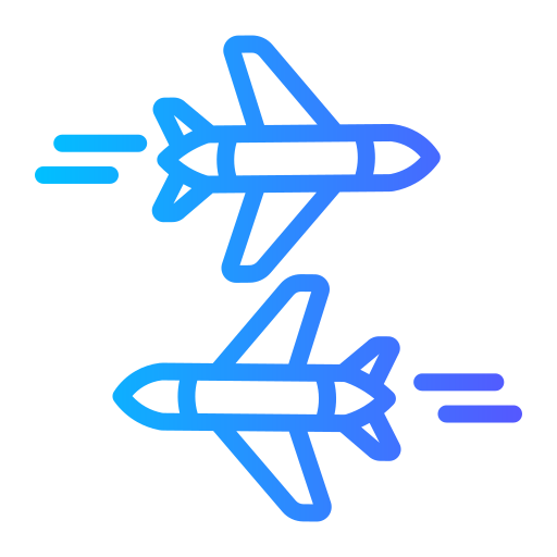 vliegtuigen Generic gradient outline icoon