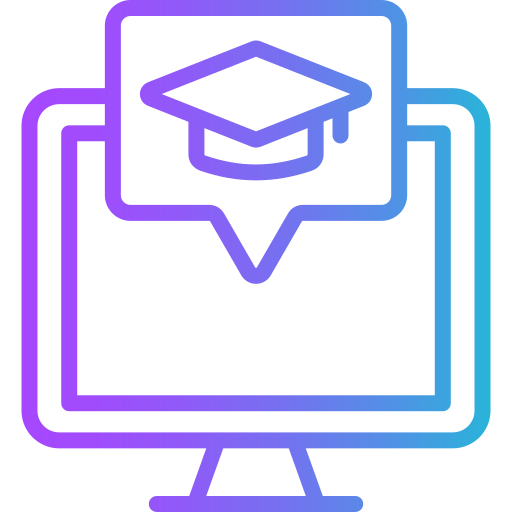 Online learning Generic gradient outline icon