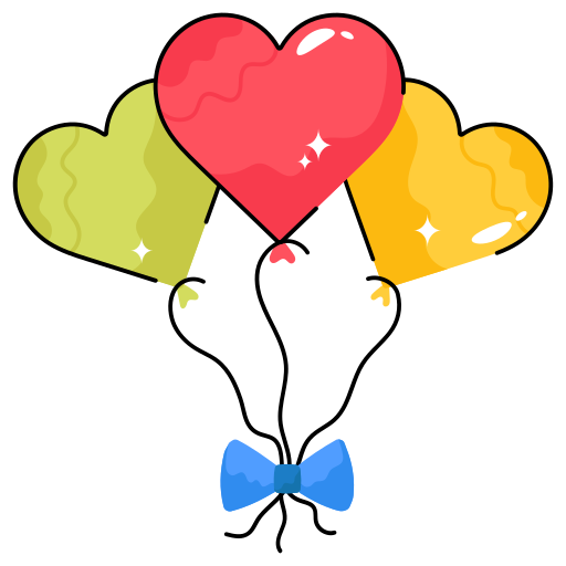Heart balloon Generic color lineal-color icon