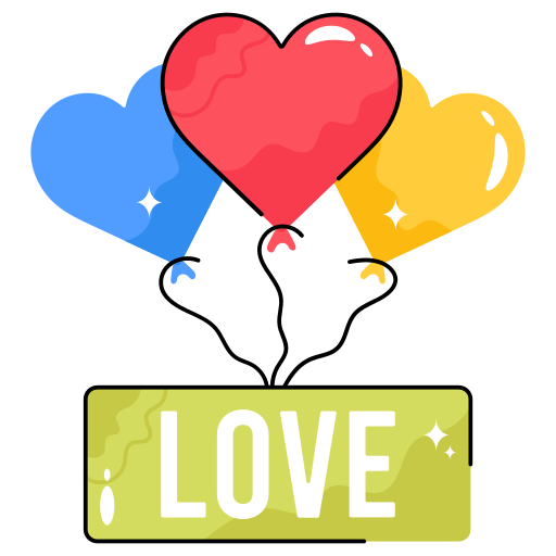 Love balloons Generic color lineal-color icon