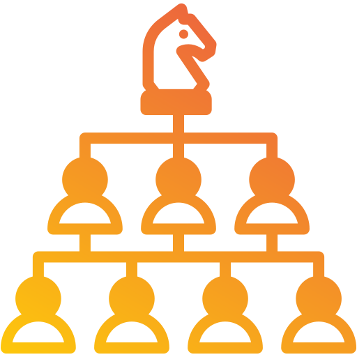 organisatiestructuur Generic gradient fill icoon