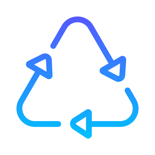 znak recyklingu Generic gradient outline ikona
