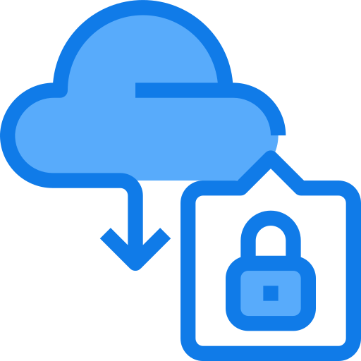 Cloud computing Justicon Blue icon