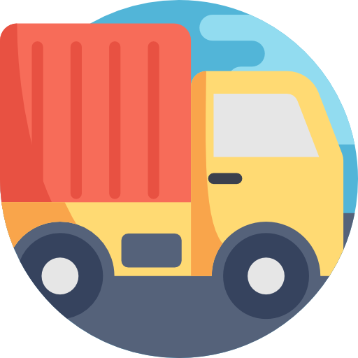 camión Detailed Flat Circular Flat icono