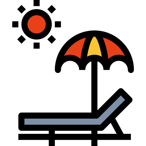 cama solar Justicon Lineal Color icono