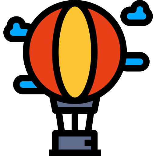 Hot air balloon Justicon Lineal Color icon