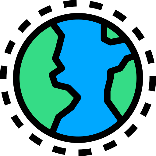 Планета земля Justicon Lineal Color иконка