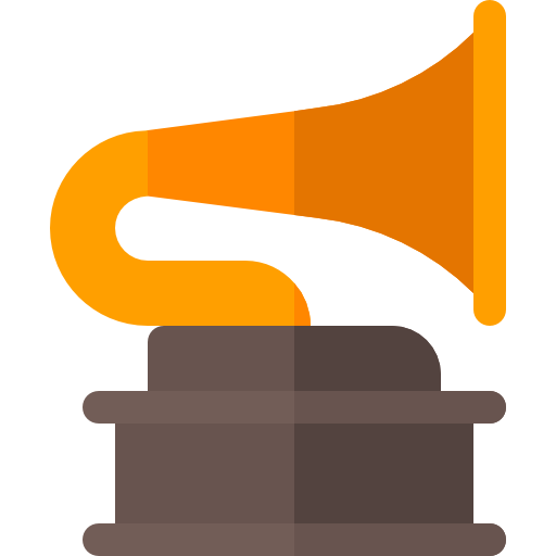 Phonograph Basic Rounded Flat icon