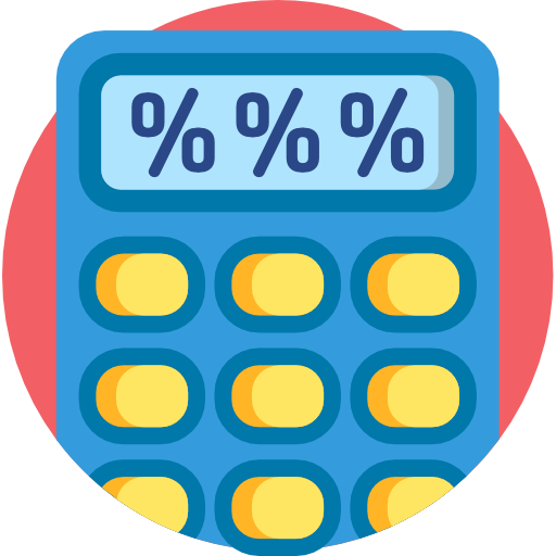 calculadora Detailed Flat Circular Flat icono