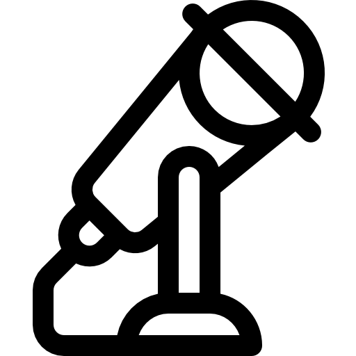 microfoon Basic Rounded Lineal icoon