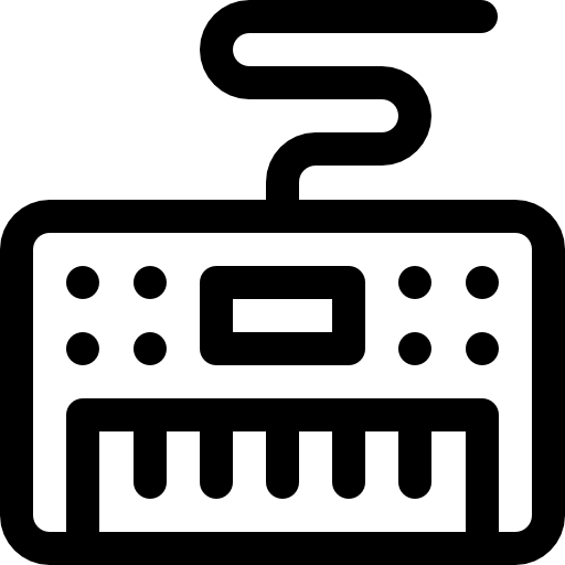 fortepian Basic Rounded Lineal ikona