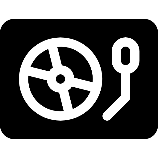 draaitafel Basic Rounded Filled icoon