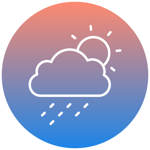 regenachtige dag Generic gradient fill icoon