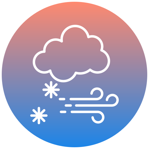 sneeuwstorm Generic gradient fill icoon