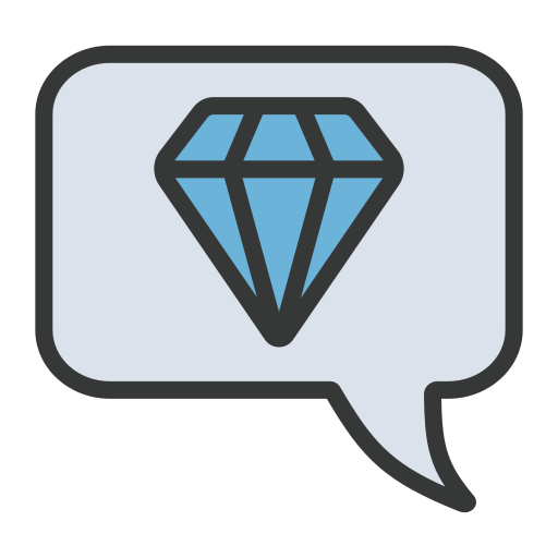 diamante Generic color lineal-color icono