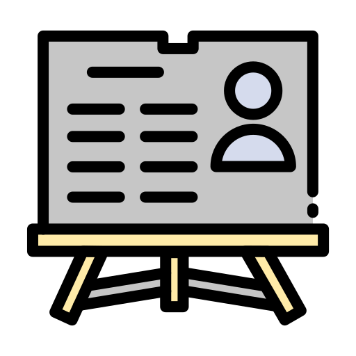 Presentation board Generic color lineal-color icon
