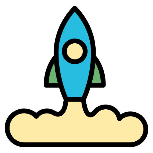 로켓 발사 Generic color lineal-color icon
