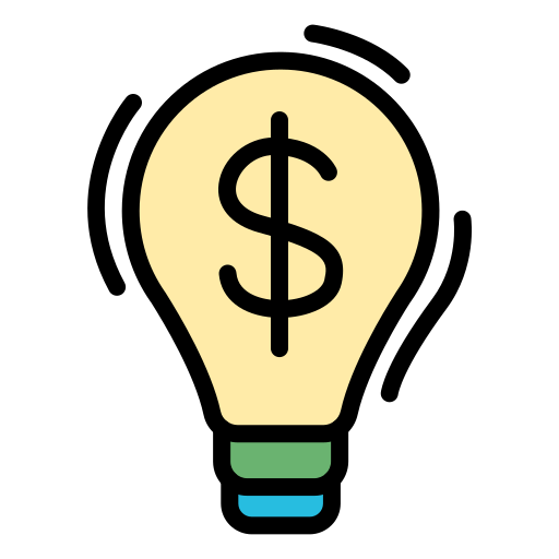 Лампочка доллара Generic color lineal-color иконка