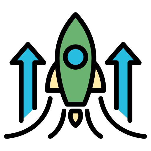로켓 발사 Generic color lineal-color icon