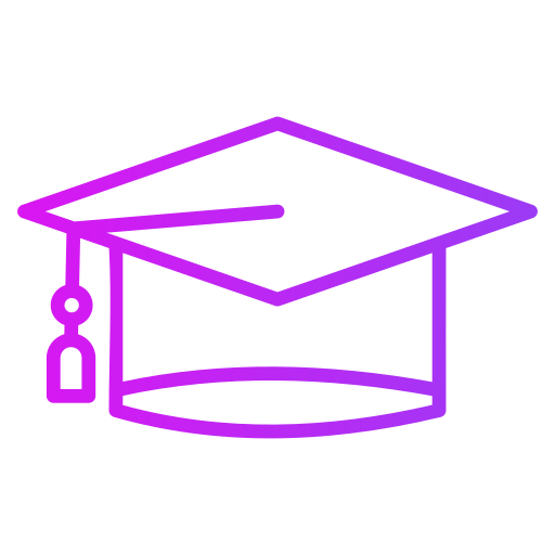Graduation cap Generic gradient outline icon