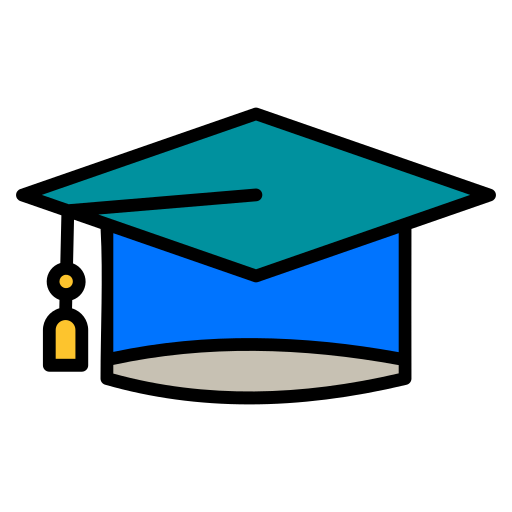 chapeau de graduation Generic color lineal-color Icône