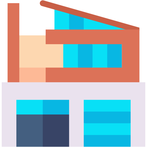 casa moderna Generic color fill icono