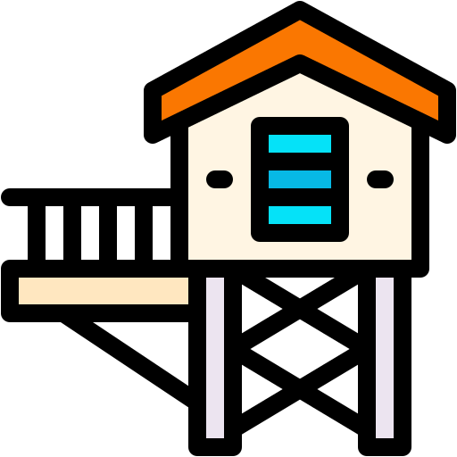 高床式の家 Generic color lineal-color icon
