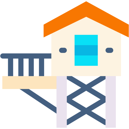 高床式の家 Generic color fill icon