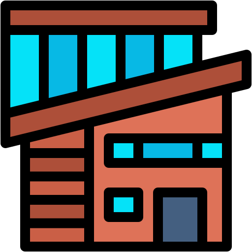 Современный дом Generic color lineal-color иконка