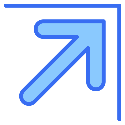 flecha diagonal Generic color lineal-color icono