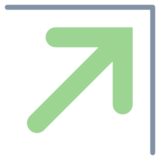 flecha diagonal Generic color fill icono