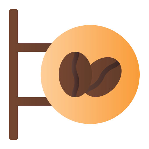 muestra de la cafetería Generic gradient fill icono