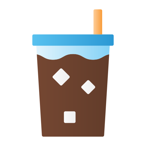 Iced coffee Generic gradient fill icon