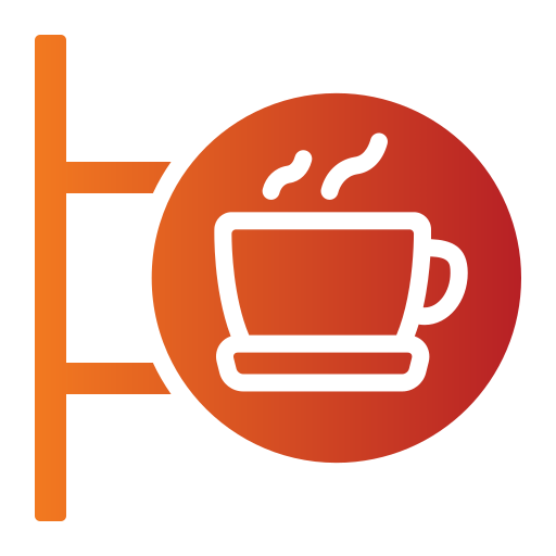 znak kawiarni Generic gradient fill ikona