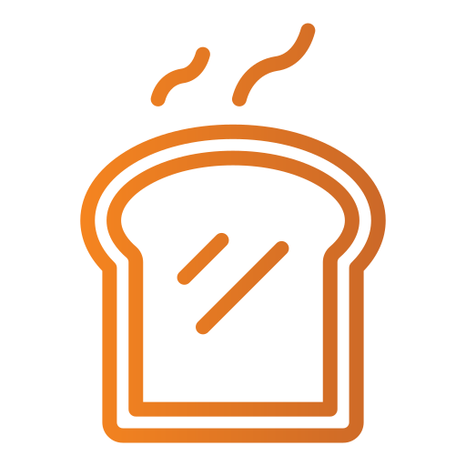 Toast Generic gradient outline icon