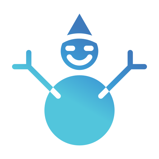 sneeuwman Generic gradient fill icoon