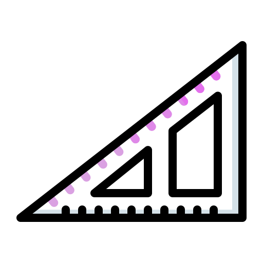 driehoek heerser Generic color lineal-color icoon