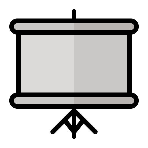 projektor ekranowy Generic color lineal-color ikona