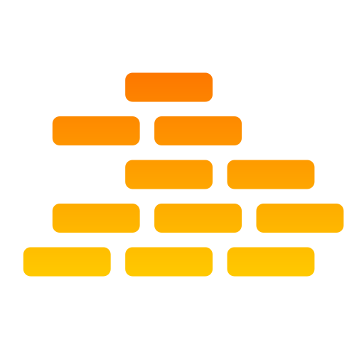Bricks Generic gradient fill icon