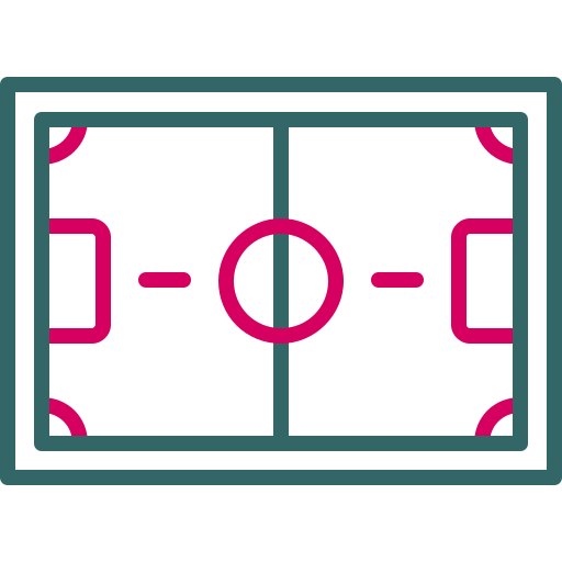Футбольное поле Generic color outline иконка