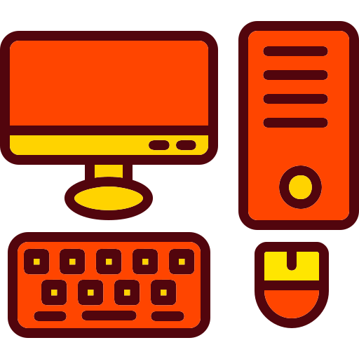 komputer osobisty Generic color lineal-color ikona