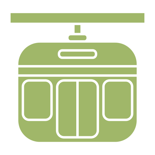 Cable car cabin Generic color fill icon