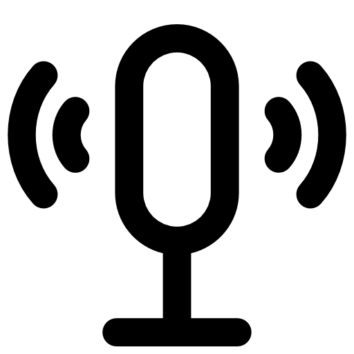 micrófono Vector Market Bold Rounded icono