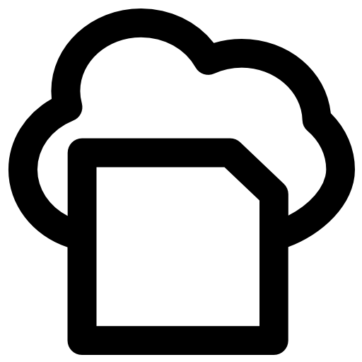 cloud computing Vector Market Bold Rounded icona